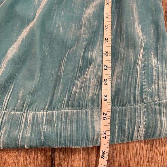 Soft Surroundings Tunic Blouse Women's Sz Med Teal Velvet Embellished Bohemian - Picture 10 of 11